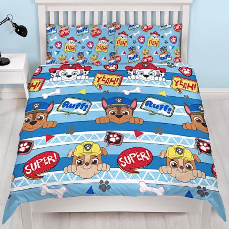 Paw Patrol Peek Reversible Double Duvet Cover Bedding Set Extra Image 2